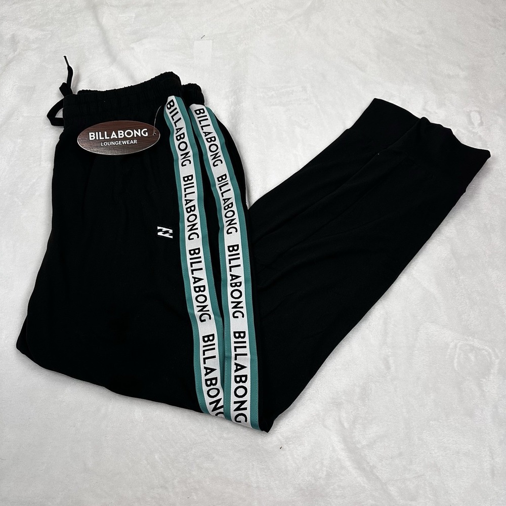 Billabong Loungewear Jogger Pants Super Soft Mens Small Black NWT #MJ341BB